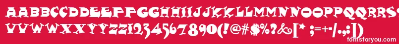 Fatty Font – White Fonts on Red Background