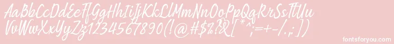 フォントBeing Love Font by 7NTypes – ピンクの背景に白い文字