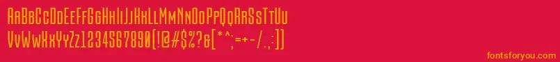 Being Love Sans Font by 7NTypes Font – Orange Fonts on Red Background