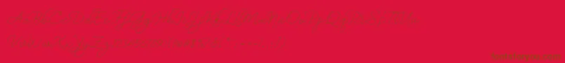bekafonte dafont-Schriftart – Braune Schriften auf rotem Hintergrund