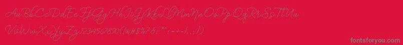 bekafonte dafont Font – Gray Fonts on Red Background