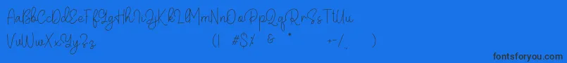 Belandia Font – Black Fonts on Blue Background
