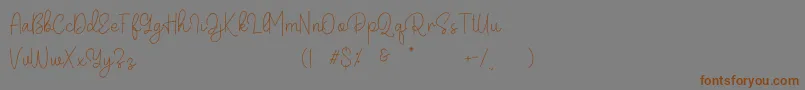 Belandia Font – Brown Fonts on Gray Background