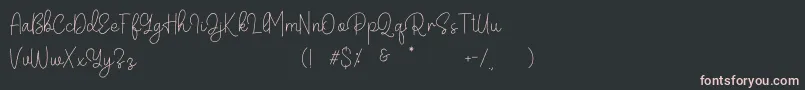 Belandia Font – Pink Fonts on Black Background