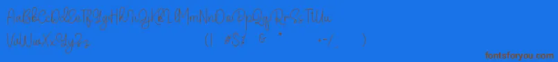 Шрифт Belandia – коричневые шрифты на синем фоне