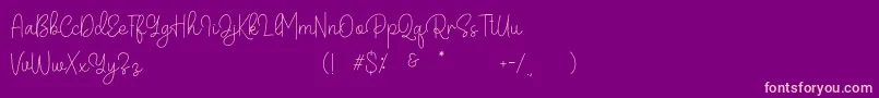 Weitere Informationen zur Belandia-Schriftart Belandia-Schriftart – Rosa Schriften auf violettem Hintergrund