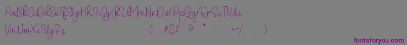Шрифт Belandia – фиолетовые шрифты на сером фоне