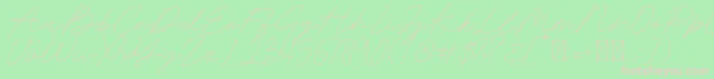 Belatina Font – Pink Fonts on Green Background