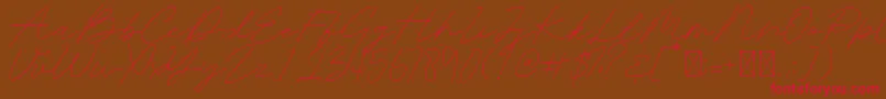 Belatina Font – Red Fonts on Brown Background