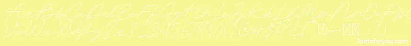 Belatina Font – White Fonts on Yellow Background