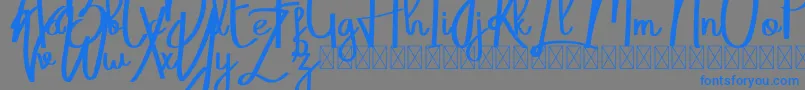 Belatoni-Schriftart – Blaue Schriften auf grauem Hintergrund