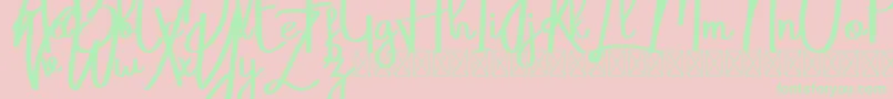 Belatoni Font – Green Fonts on Pink Background