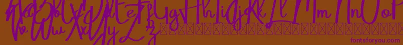 Belatoni Font – Purple Fonts on Brown Background