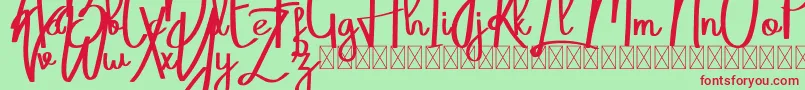 Belatoni Font – Red Fonts on Green Background