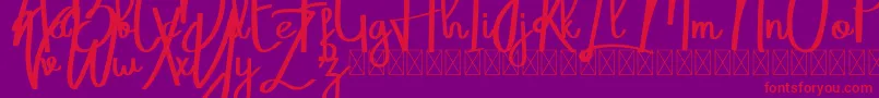 Belatoni Font – Red Fonts on Purple Background