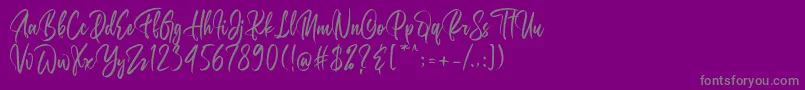Weitere Informationen zur Belgedes-Schriftart Belgedes-Schriftart – Graue Schriften auf violettem Hintergrund
