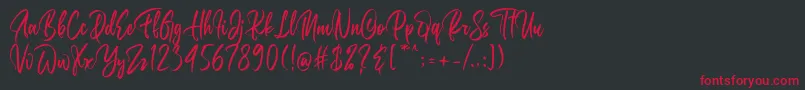 Belgedes Font – Red Fonts on Black Background