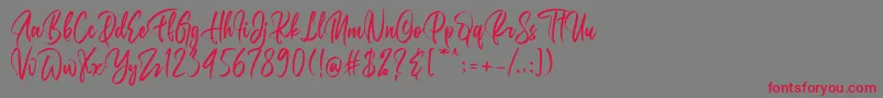 Belgedes-Schriftart – Rote Schriften auf grauem Hintergrund