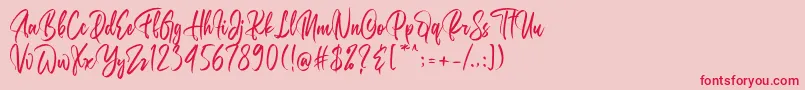 Belgedes Font – Red Fonts on Pink Background