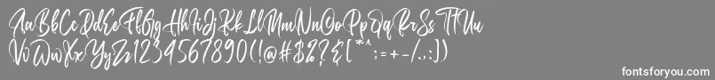Belgedes Font – White Fonts on Gray Background