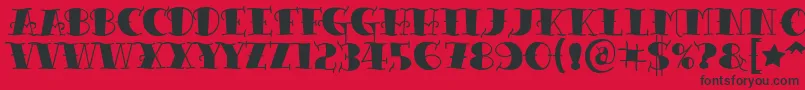 Tattooletteringblack Font – Black Fonts on Red Background