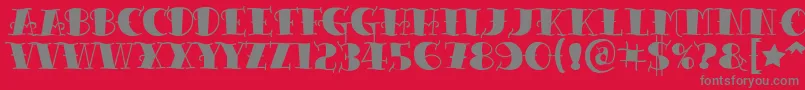 Tattooletteringblack Font – Gray Fonts on Red Background