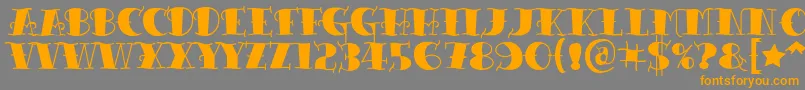 Tattooletteringblack Font – Orange Fonts on Gray Background