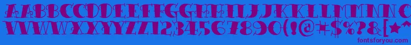 Tattooletteringblack-fontti – violetit fontit sinisellä taustalla