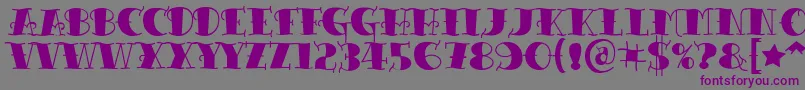 Tattooletteringblack-Schriftart – Violette Schriften auf grauem Hintergrund