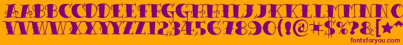 fuente Tattooletteringblack – Fuentes Moradas Sobre Fondo Naranja