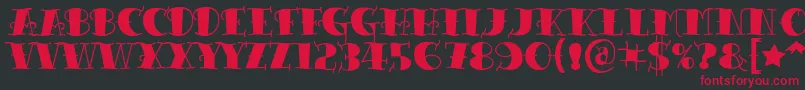 Fonte Tattooletteringblack – fontes vermelhas em um fundo preto
