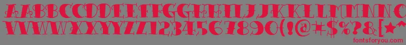 Tattooletteringblack Font – Red Fonts on Gray Background