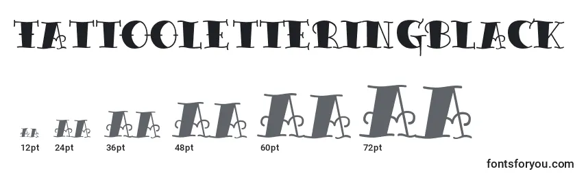 Tattooletteringblack Font Sizes