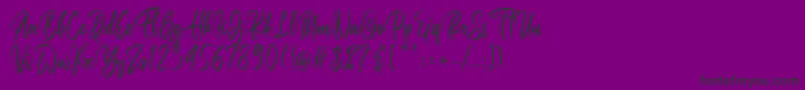 Belgedes-Schriftart – Schwarze Schriften auf violettem Hintergrund