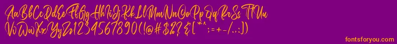 Belgedes Font – Orange Fonts on Purple Background