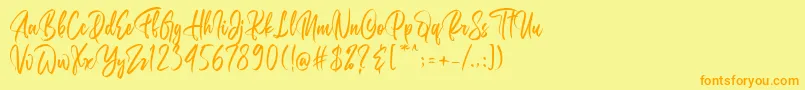 Belgedes Font – Orange Fonts on Yellow Background