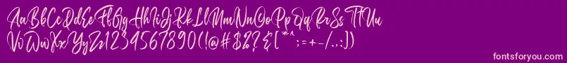 Belgedes Font – Pink Fonts on Purple Background