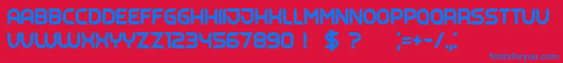 Belgrado Font – Blue Fonts on Red Background