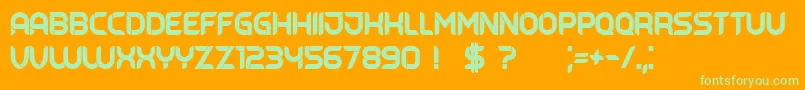Belgrado Font – Green Fonts on Orange Background