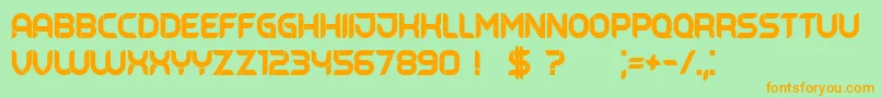 Belgrado Font – Orange Fonts on Green Background