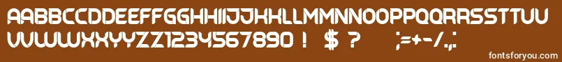 Belgrado Font – White Fonts on Brown Background