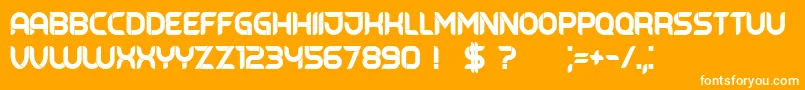 Belgrado Font – White Fonts on Orange Background
