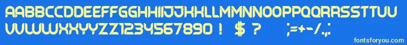 Belgrado Font – Yellow Fonts on Blue Background