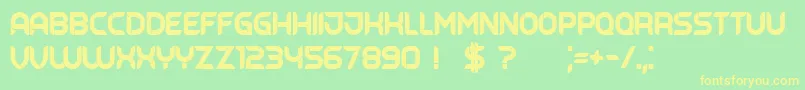 Belgrado Font – Yellow Fonts on Green Background