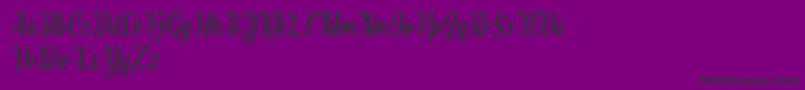 Believe it-Schriftart – Schwarze Schriften auf violettem Hintergrund