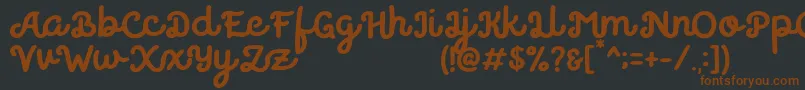 Fonte Believer – fontes marrons em um fundo preto