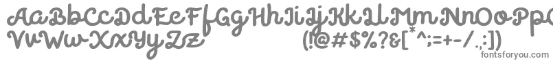 フォントBeliever – 白い背景に灰色の文字