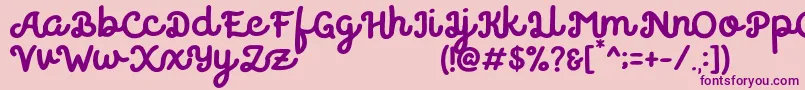 Believer Font – Purple Fonts on Pink Background
