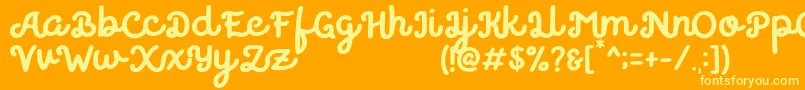 Believer Font – Yellow Fonts on Orange Background