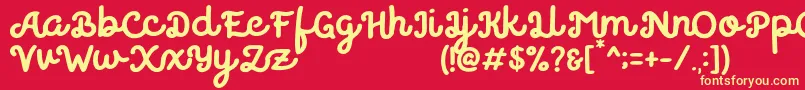 Believer Font – Yellow Fonts on Red Background